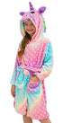 Unicorn Dots Bathrobe bathrobe Little Palace Store 3-4T Pink Blue Rainbow